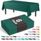 Exquisite 6-Pack Premium Plastic Tablecloth 54in. x 108in. Rectangle Plastic Table Cover